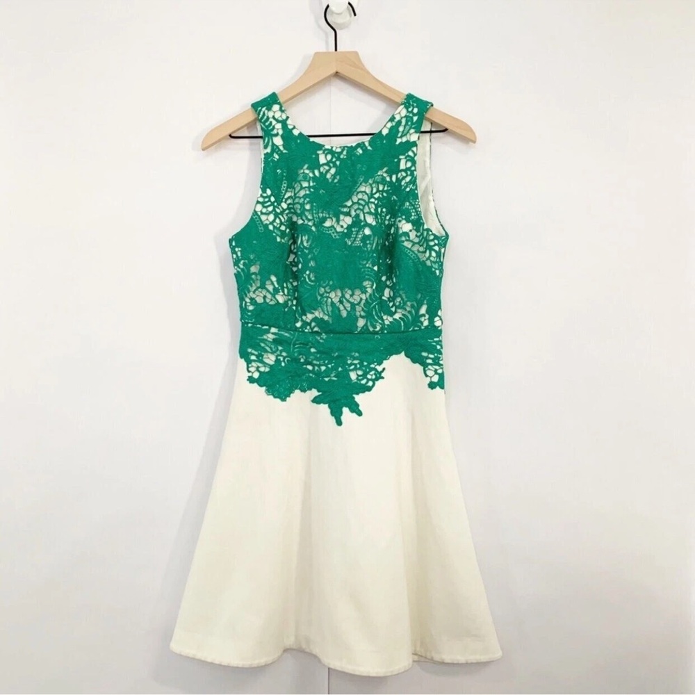 Moulinette Soeurs x Anthropologie Arbor Lace Fit & Flare Dress Size 4P NWT